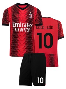 Футбольная форма детская Милан 2023 2024 RAFA LEAO 10